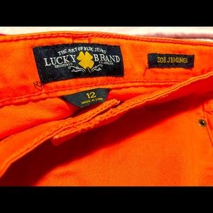 Lucky Brand girls Zoe jeggings, Bright orange .